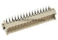 Harting DIN 41612-Steckverbinder, Stecker, 5.08mm, 48-polig, 3-reihig, z/b/d, Abgewinkelt, C2 Typ F,